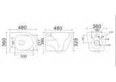 Унитаз подвесной K710T с круговым смывом безободковый, сиденье тонкое ДП, крепления