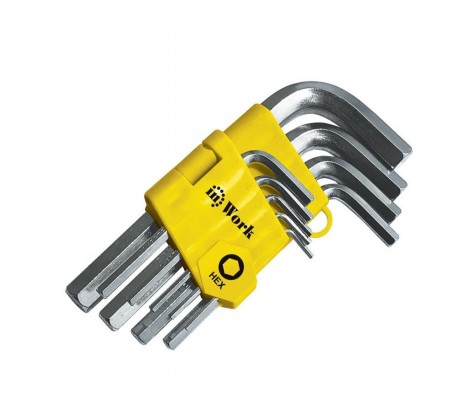 Набор ключей L-образных НЕХ удлиненные Н1.5-Н10, 9 шт., InWork