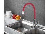 Смеситель для кухни LR4898-1 c силиконовым изливом красный Zerix Смеситель для кухни LR4898-1 c силиконовым изливом красный Zerix