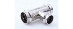 Трехраструбный пресс-тройник из нержавеющей стали 28*22*28mm ZTI.531.282228 TIM