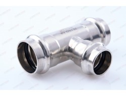 Трехраструбный пресс-тройник из нержавеющей стали 28*22*28mm ZTI.531.282228 TIM