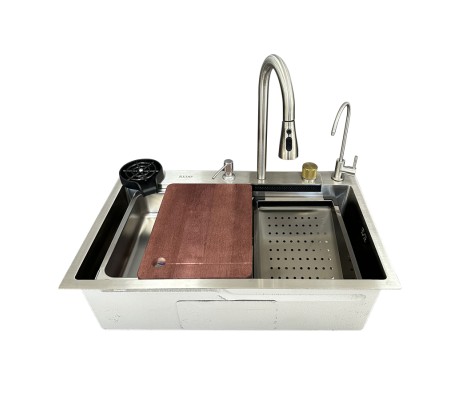 Мойка Satin со смесителем 750*460*235 Set-1 Franco Мойка Satin со смесителем 750*460*235 Set-1 Franco