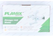 Смеситель для ванны Omega-142 короткий белый буксовый без шланга и лейки Plamix