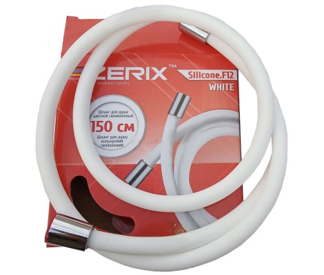 Шланг для душа Silicon F12 белый 150см Zerix
