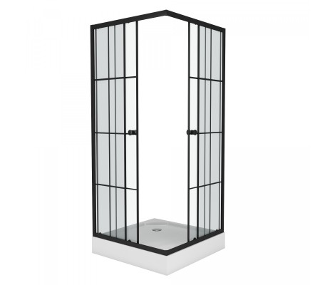 Душевой уголок NG-0180-14 800х800х1950 низкий поддон, стекло прозрачное Niagara