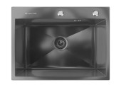 Мойка Steel 600 черная брашированная сталь Ulgran