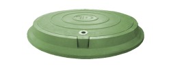 Люк канализационный тяжелый 4,5т с замком зеленый Новая Эра