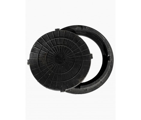 Люк канализационный тяжелый 30 т сертифицированный черный Новая Эра