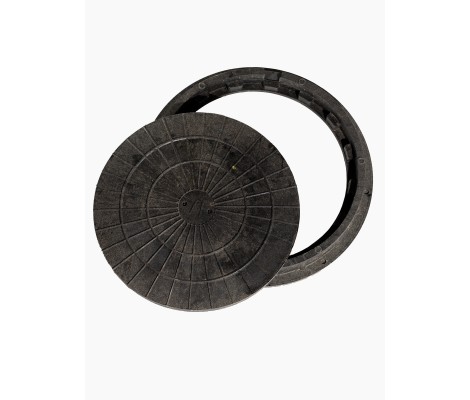 Люк канализационный тяжелый 4,5т сертифицированный черный Новая Эра