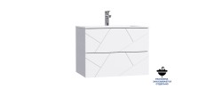 Тумба Флай 70 под умывальник Комфорт 70 подвесная, белый, 2 ящика Francesca