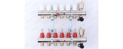Коллекторная группа 1*6 выходов со встроенными расходомерами в сборе, евроконус 3/4