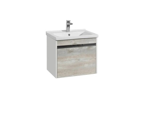 Тумба подвесная 60, Капри 60 Бетон пайн под умывальник Миранда 60 Aquaton