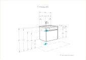 Тумба подвесная 60, Капри 60 Бетон пайн под умывальник Миранда 60 Aquaton
