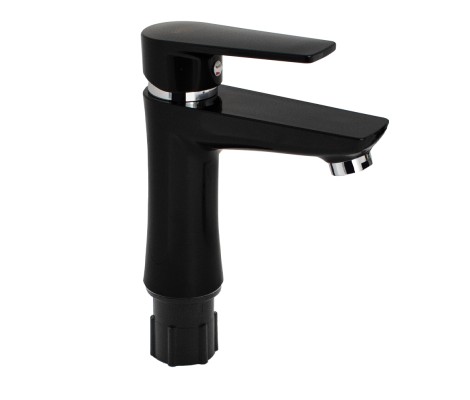 Смеситель для умывальника, шаровый, из АБС пластика черный BRIMIX 