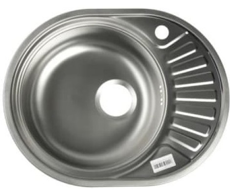 Мойка врезная овальная 45x57L * 0,60мм + сифон Vladix  
