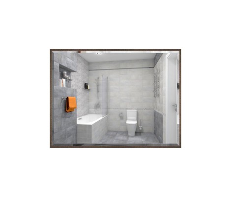 Зеркало 60*80 с фацетом на бронзовом алюм профиле, универс. крепл. 859 КЗСК