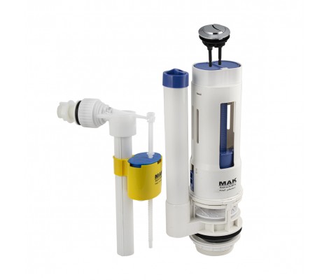 Арматура 2х кноп.боковой подвод воды 1/2  для унитаза МАК