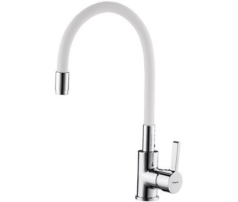 Смеситель д/кухни REFLECTOR ZERIX FADE-011 WHITE (LR4898-3) (белый)    (10 шт/ящ)