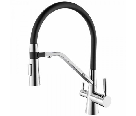 Смеситель д/кухни MIXXUS PREMIUM MAGNET 021 REFL.BLACK &Oslash;35 (8 шт/ящ)