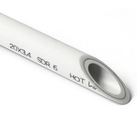 Труба 25x4.2 PN20 с металлом белая Pro Aqua