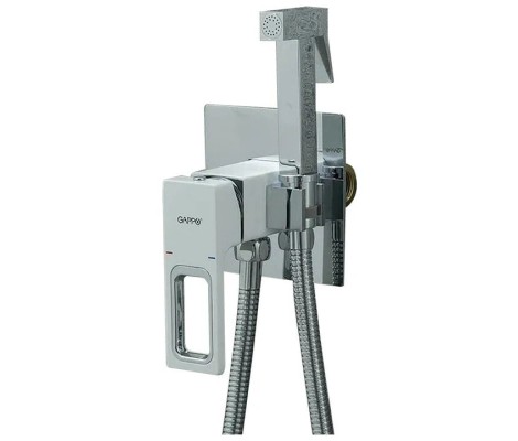 Смеситель для душа G7217-8 белый встроенный, гигиенический Gappo