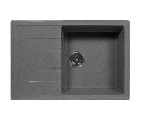Мойка прямоугольная 750*505мм SIMGRAN S-19 ТЕМНО СЕРЫЙ ГЛЯНЕЦ