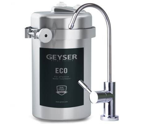 Фильтр ЭКО Стационарный под мойку, с краном Гейзер