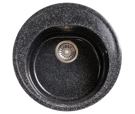 Мойка керамогранитная S-3 круглая асфальт глянец Simgran