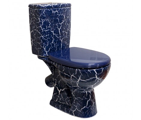 Унитаз-компакт ROSA СИНИЙ КРАКЕЛЮР Унитаз-компакт ROSA СИНИЙ КРАКЕЛЮР