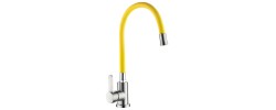 Смеситель для кухни LR74004-4 с силиконовым изливом &Oslash;35 желтый Zerix