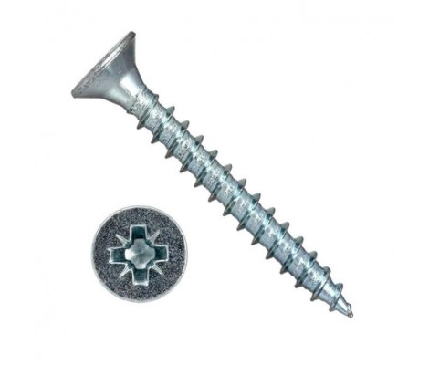 Шуруп универсальный 3,5х16 потай оцинкованный PZ (уп.50шт.) Металвис
