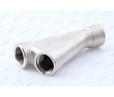 Тройник косой для гильзы под погружной датчик тем. 1/2*1/2