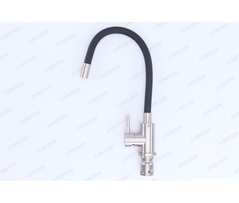 Смеситель д/кухни AKSA SIM-04-16-REFL.BLACK нерж/сталь