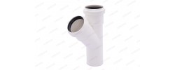 Тройник канализационный 50/50/45° ПП Sinikon Comfort 