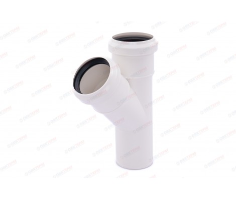 Тройник канализационный 50/50/45° ПП Sinikon Comfort 