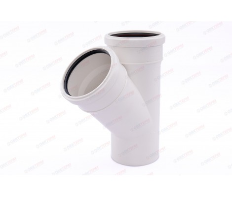 Тройник канализационный 110/110/45° ПП Sinikon Comfort 