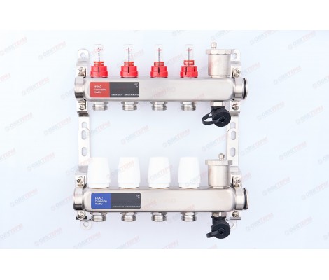 Коллектор с расходомерами без кранов TMOPRO НЕРЖ 1
