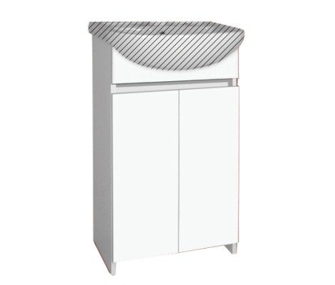 Тумба Лайт 50 под умывальник Ладога 50 белая Flamenco