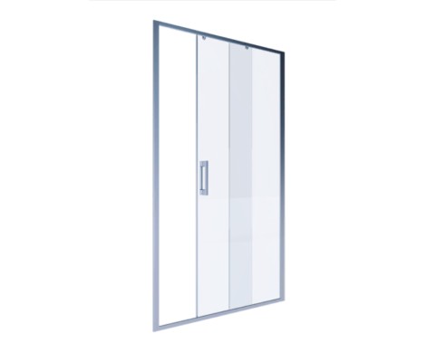 Дверь в нишу AB61C140 раздвижная, прозрачное стекло 6мм, профиль сатин, 1400*2000 Alex Baitler