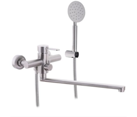 Смеситель для ванны SAS-006 длинный из нержавеющей стали Euro Zerix