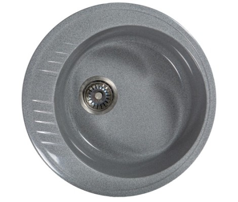 Мойка керамогранитная S-5 круглая серая глянец Simgran
