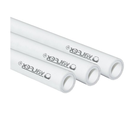 Труба 63x10,5 PN25 с металлом белая Valfex