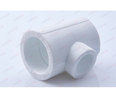 Тройник 40*25*40 белый Valfex