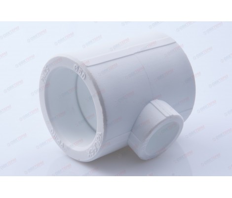 Тройник 50*25*50 белый Valfex