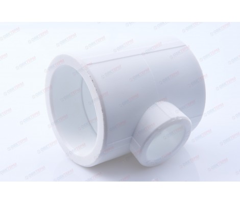 Тройник 63*32*63 белый Valfex