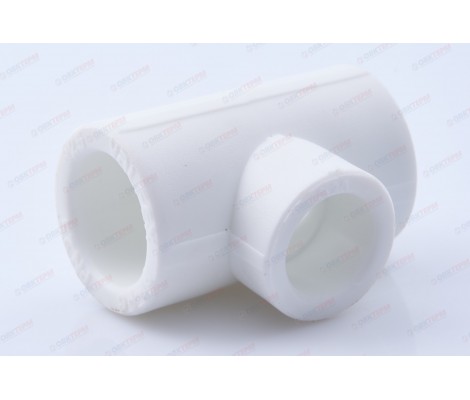 Тройник 25*20*25 белый Valfex