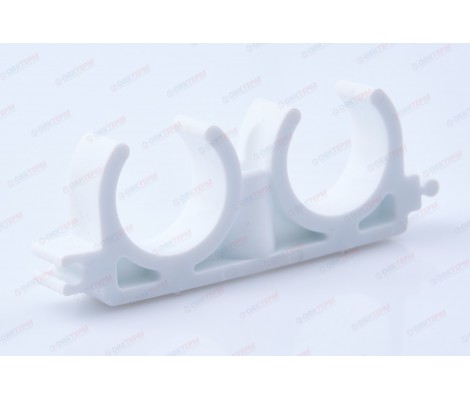 Крепление двойное 25 белое Valfex