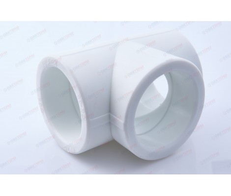 Тройник 63 белый Valfex