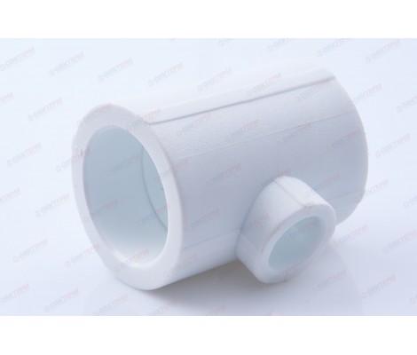 Тройник 40*20*40 белый Valfex