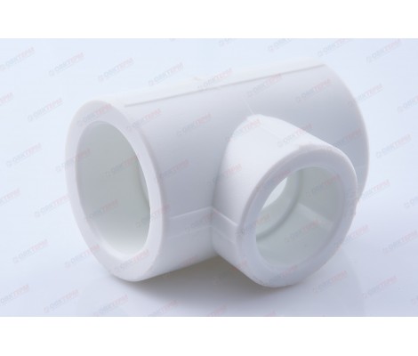 Тройник 40*32*40 белый Valfex